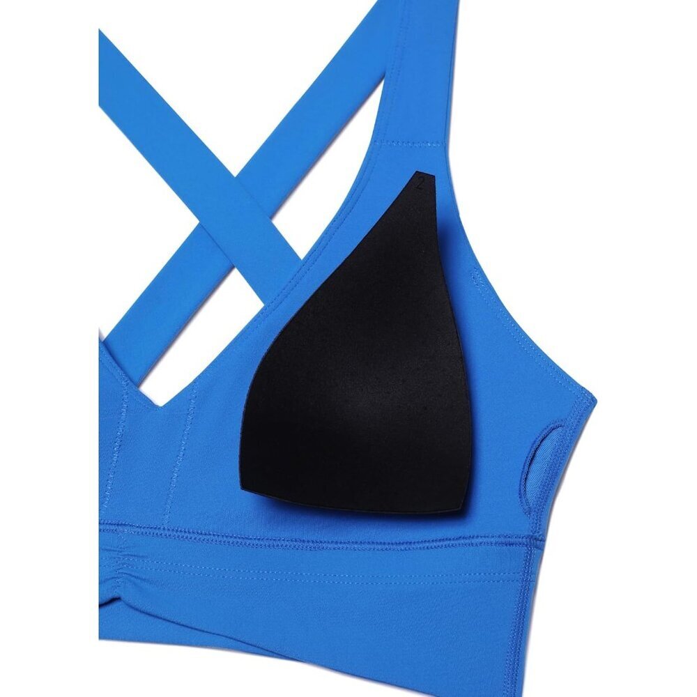Butterluxe Yoga Sports Bra Padded V Neck Criss Cross Back Women Medium - Picture 5 of 5